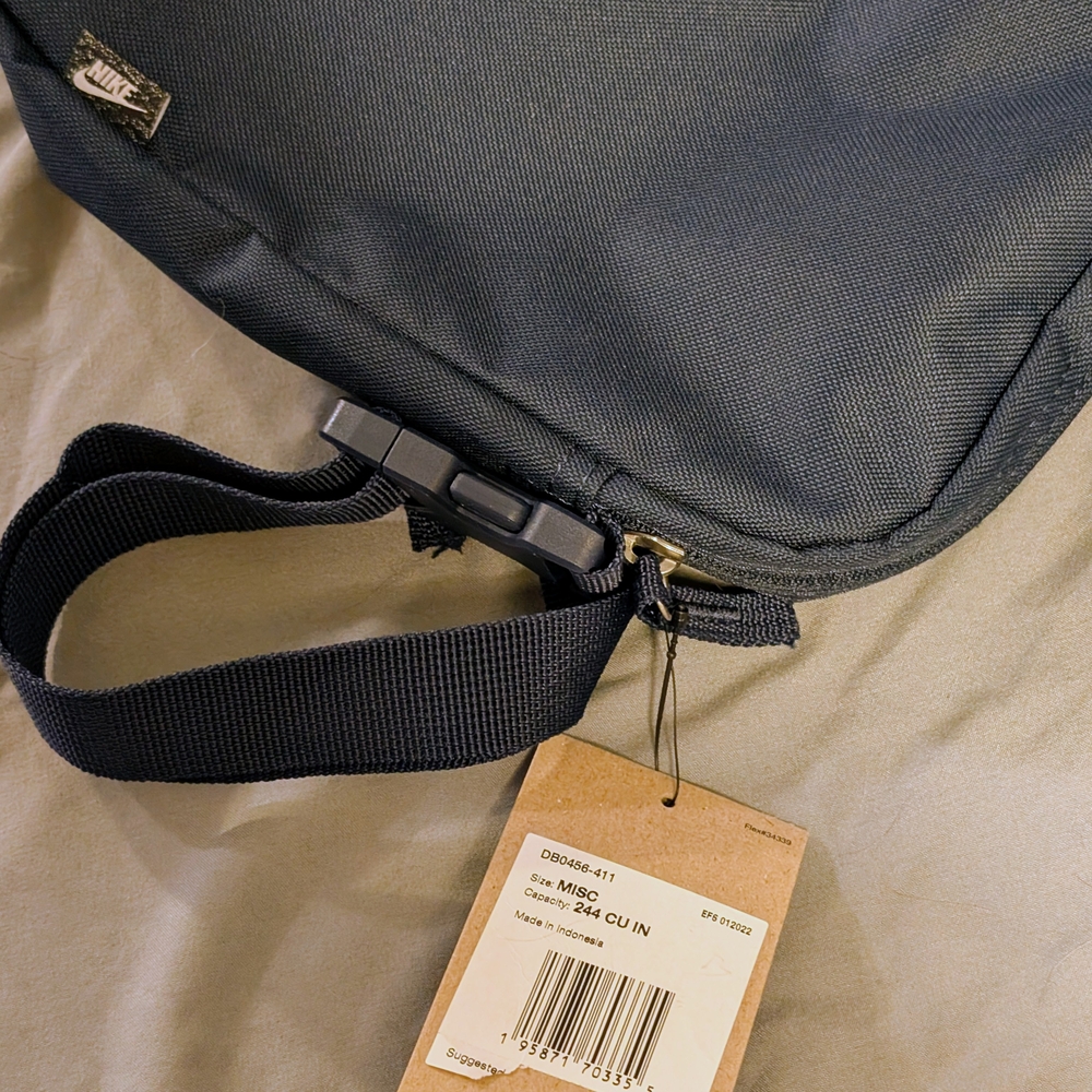 Nike Logo Dark Blue Messenger Crossbody Bag Purse - Picture 6 of 16